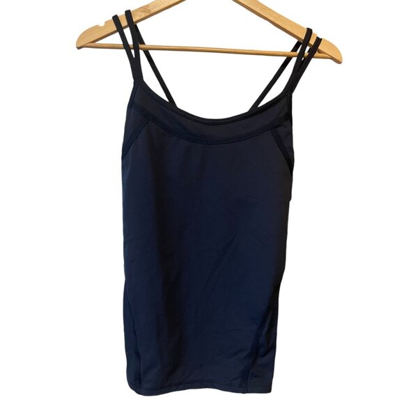 LULULEMON| Ignite Tank - Strappy, built in bra, mesh - BLK EUC SZ 6/8 - Picture 6 of 9
